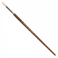Кисть художественная профессиональная BRAUBERG ART CLASSIC, щетина, круглая, № 10, длинная ручка, 200711