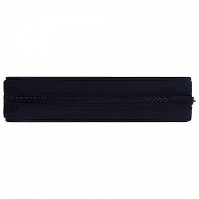 Пенал-косметичка BRAUBERG овальный, полиэстер, "Black", 22х9х5 см, 229271