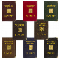 Обложка для паспорта, металлический шильд с гербом, ПВХ, ассорти, STAFF, 237579