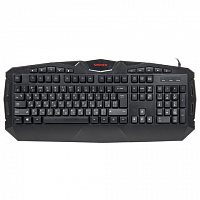 Клавиатура проводная SONNEN Q9M, USB, 104 клавиши + 10 мультимедийных, RGB, черная, 513511