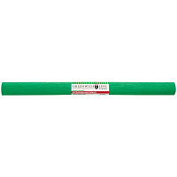 Бумага цветная крепированная зелёный / 50*250