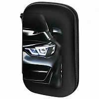 Пенал BRAUBERG KIDS большой удобный с откидной планкой, EVA, 22х15х4см, Dark car, 273508