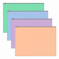 Папка-конверт на молнии ERICH KRAUSE Matt Pastel Bloom А4 (334х246 мм), ассорти, 0,18 мм, 61169
