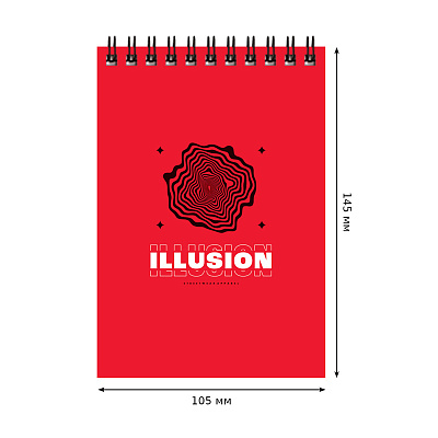 Блокнот А6 40л. на гребне BG "Illusion"