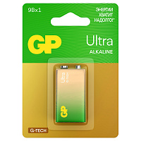 Батарейка GP Ultra G-Tech MN1604 (6LR61) Крона, алкалиновая, BC1