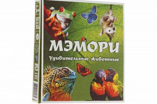 Игра Мэмори "Удивительные животные" карточная Задира+