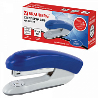Степлер BRAUBERG Original №24/6, до 25 л,пластиковый корпус,металлический механизм,синий  222534