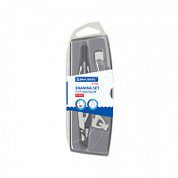 Готовальня BRAUBERG ULTRA, 3 предмета: циркуль 135 мм, запасные грифели, насадка, графитовый цвет, 210821