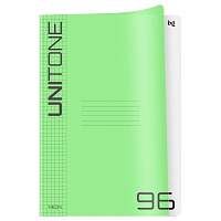 Тетрадь 96л., А4 клетка BG "UniTone. MIX", пластиковая обложка, микс цветов
