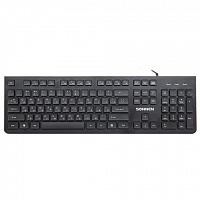 Клавиатура проводная SONNEN KB-8280, USB, 104 плоские клавиши, черная, 513510