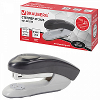 Степлер BRAUBERG Original №24/6, до 25 л,пластиковый корпус,металлический механизм,черный  222533