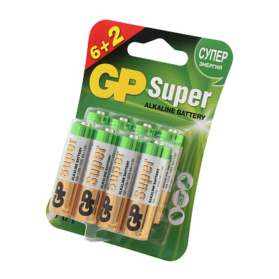 Батарейка GP Super AA (LR6) 15A алкалиновая, BC8