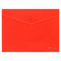 Папка-конверт с кнопкой КОМПЛЕКТ 10 шт., А4, А5 по 5 шт., цвета ассорти, BRAUBERG, 0,18 мм, 272868