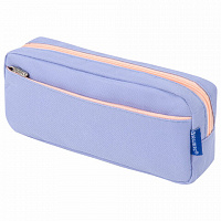 Пенал мягкий BRAUBERG PASTEL, 2 отделения, голубой, 21х9,5х5см, 272277