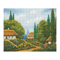 Алмазная мозаика ТРИ СОВЫ "Лето", 40*50см, холст, картонная коробка с пластиковой ручкой