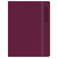Скетчбук для акварели 40л., А5 BG "Bright. Berry", кожзам, на резинке, 200г/м2