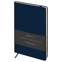 Записная книжка А5 96л. ЛАЙТ, кожзам, Greenwich Line "Classic. Dark blue", с резинкой, блок без линовки