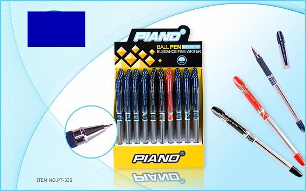 Ручка шариковая PIANO 0,7 мм чернила на масляной основе в коробке 3 цвета  PT-335