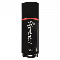 Флеш-диск 32 GB, SMARTBUY Crown, USB 2.0, черный, SB32GBCRW-K
