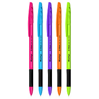 Ручка шариковая Berlingo "Tribase grip color zone" синяя, 0,7мм, грип, ассорти