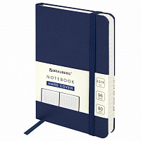 Блокнот МАЛЫЙ ФОРМАТ (93х142 мм) А6, BRAUBERG ULTRA, балакрон, 80 г/м2, 96 л., клетка, темно-синий, 113053