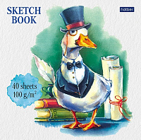 Блокнот SKETCHBook 40 листов 165Х165 мм Hatber GUSSI на скобе 100 г/м2  087474