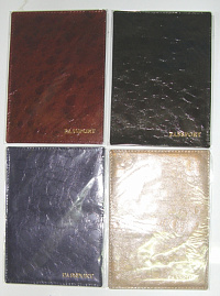 Обложка для паспорта нат. кожа Латинские буквы Лак Вестлэнд тисн.фольга Рассвет