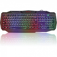 Клавиатура проводная DEFENDER Ultra HB-330L, USB, 104 клавиши, с подсветкой, черная, 45330