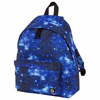 Рюкзак BRAUBERG СИТИ-ФОРМАТ универсальный, "Space", синий, 41х32х14 см, 229885