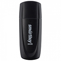 Флеш-диск 64 GB SMARTBUY Scout, USB 2.0, черный, SB064GB2SCK