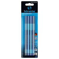 Набор шариковых ручек Schneider "Slider Edge F" 4шт., синие, 0,8мм, трехгранный корпус, блистер