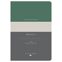 Тетрадь 40л., А5, клетка на сшивке Greenwich Line "Disposition. Green", матовая ламинация, тиснение фольгой, тон. блок 80г/м2