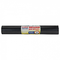 Мешки для мусора LAIMA "ULTRA", 240 л, черные, рулон 5 шт., сверхпрочные, ПСД, 120 мкм, 90х140 см, 607698