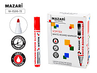 Маркер для белой доски VORTEX красный 2-3 мм MAZARI  M-15216-72
