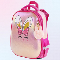 Ранец BRAUBERG SHINY, 2 отделения, "Honey bunny", 36х28х14 см, 270695