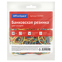 Банковская резинка  100г OfficeSpace, диаметр 80мм, ассорти, европодвес