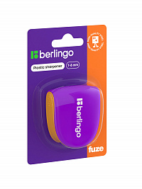 Точилка пластиковая Berlingo "Fuze Ergo" 1 отверстие, контейнер, фиолетовая, блистер