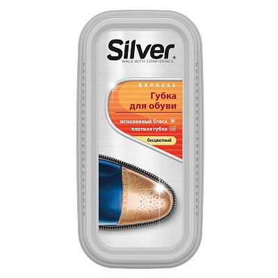 Губка для обуви широкая Silver бесцветный