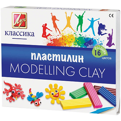 Пластилин Луч Классика 16 цветов 320 грамм  20С1329-08
