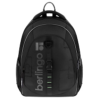 Рюкзак Berlingo NeoFlex "Cyber black" 37*29*17,5см, 3 отделения, 2 кармана, эргономичная спинка