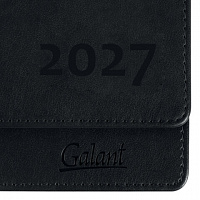 Планинг датированный 2027 305х140мм GALANT Ritter, под кожу, черный, 118208