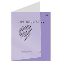 Тетрадь предметная 48л. BG "Перфокарта" - Литература, пластиковая обложка