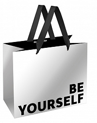Пакет подарочный 23*18*10см MESHU "Be yourself", матовая ламинация