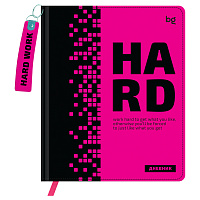 Дневник 1-11 кл. 48л. (твердый) BG "Hard. Pink", иск. кожа, печать, брелок, ляссе