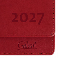 Планинг датированный 2027 305х140мм GALANT Ritter, под кожу, красный, 118207