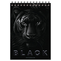 Блокнот А5 40л. на гребне BG "Just black"