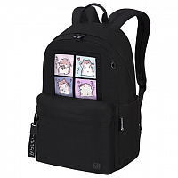 Рюкзак BRAUBERG FASHION CITY универсальный, карман-антивор, Kawaii Hamsters, черный, 44х31х16см, 273840