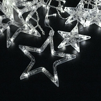 Электрогирлянда-занавес комнатная "Звезды" 3х0,5 м, 108 LED, холодный белый, 220 V, ЗОЛОТАЯ СКАЗКА, 591355