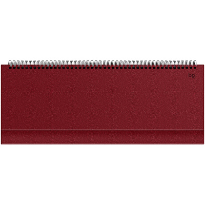 Планинг недатированный, 56л., 330*130мм, балакрон, BG "Ariane. Dark red"