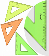 Треугольник пластиковый 16 см 45/90 СТАММ Neon Cristal  ТК570